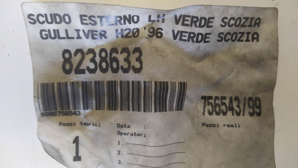 scudo anteriore verde aprilia gulliver h2o ´96