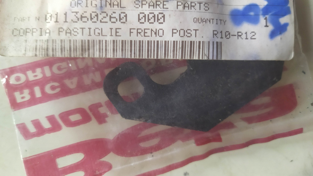 coppia pastiglie freno posteriore beta r10 - r12