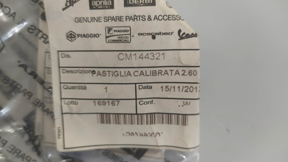 pastiglia albero a camme aprilia sportcity 50 4t ´11